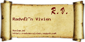 Radván Vivien névjegykártya