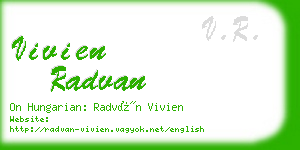 vivien radvan business card